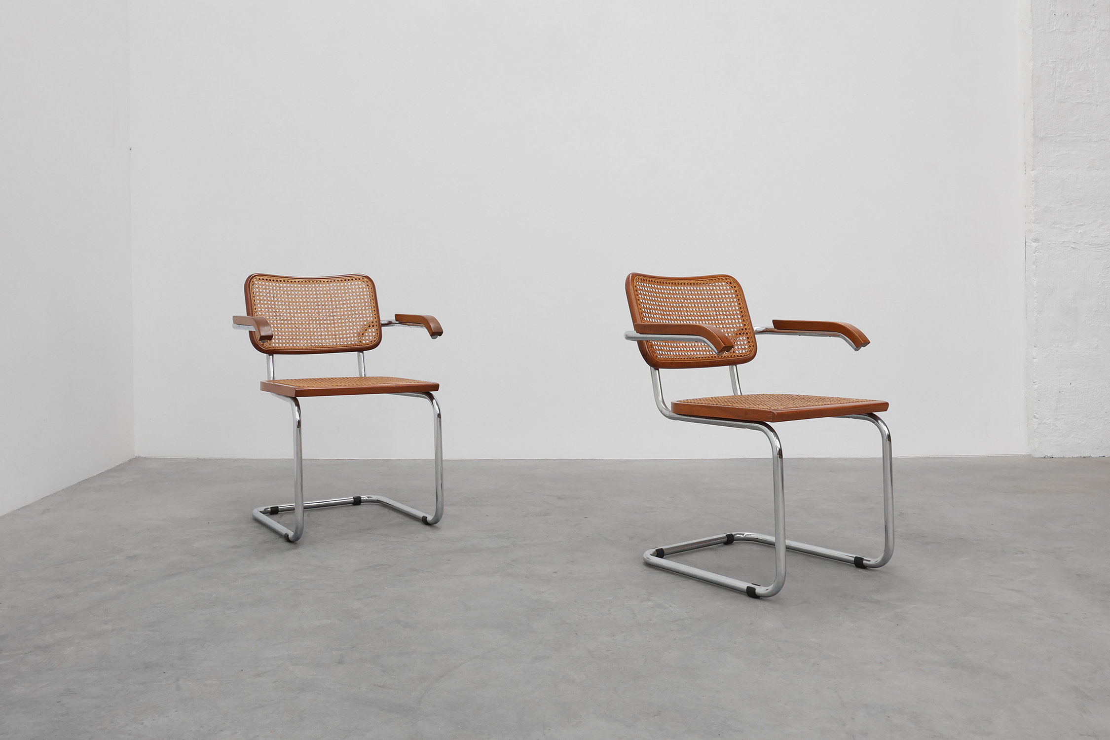 Two Bauhaus Cesca B64 Armchairs by Marcel Breuer, Italy 1928 thumbnail